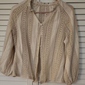 Source Unknown Beige Knit Blouse